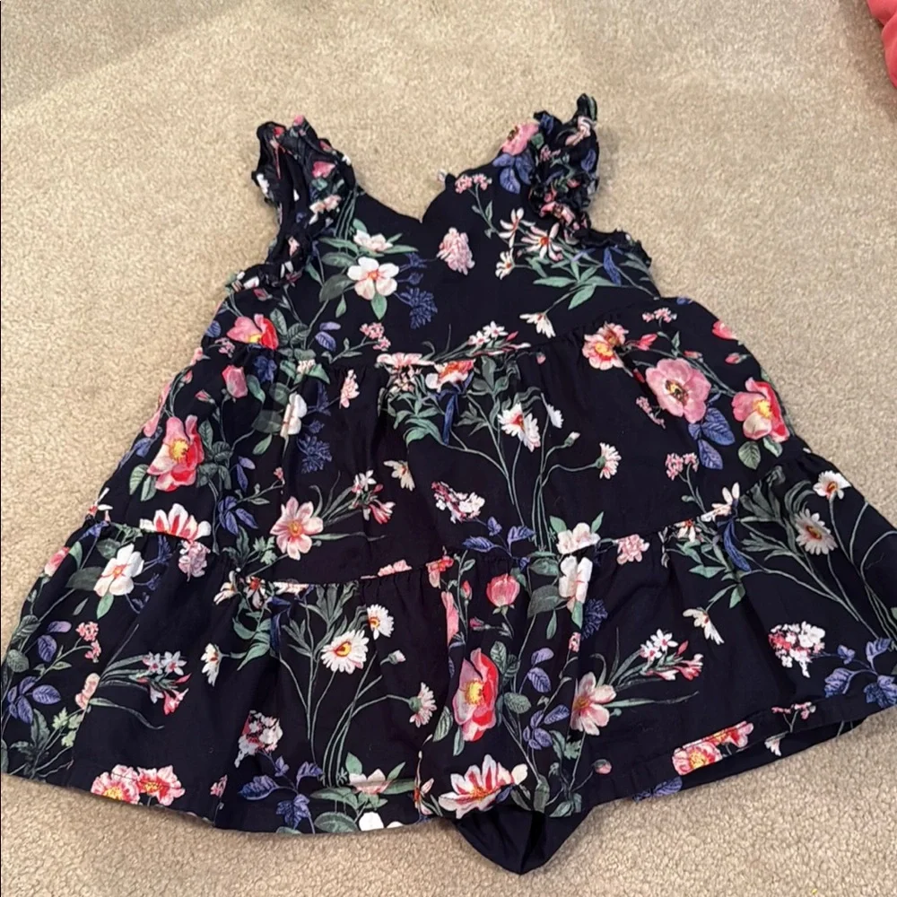 Gap black and floral girls dress
